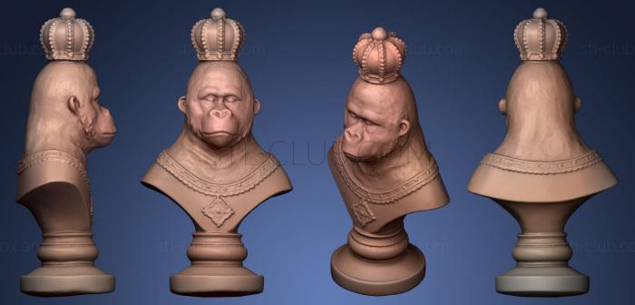 3D модель Бюст гориллы (STL)